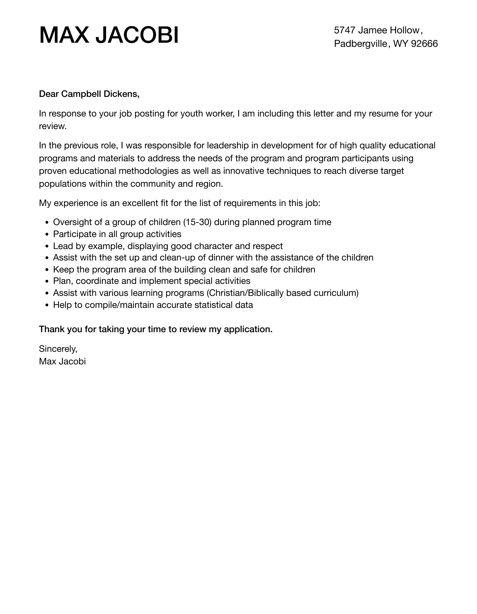 43742 youth worker cover letter 4