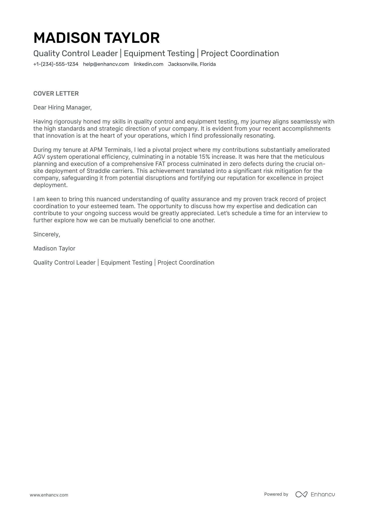 43753 entry level qa cover letter
