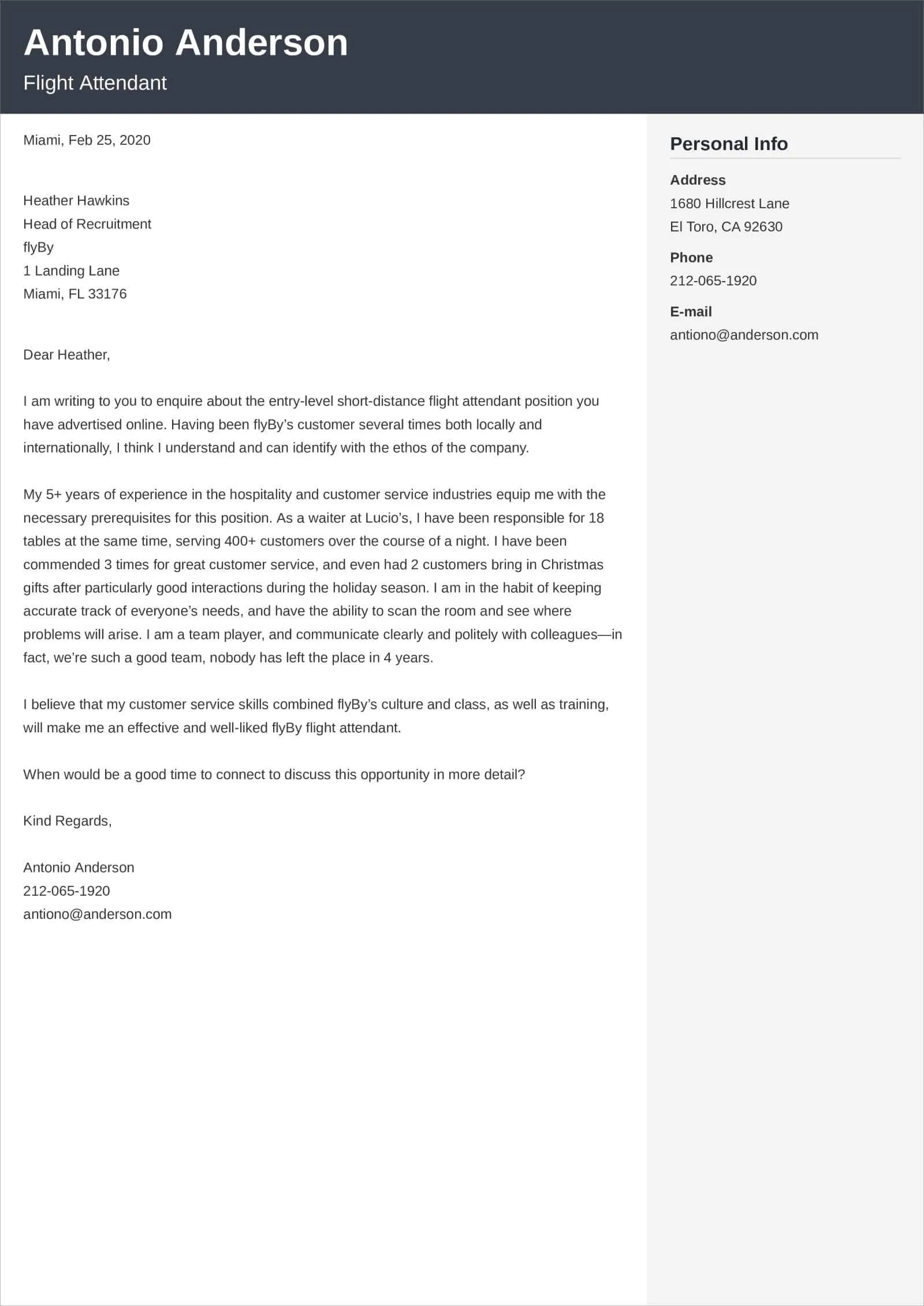 43758 tailoring cover letter