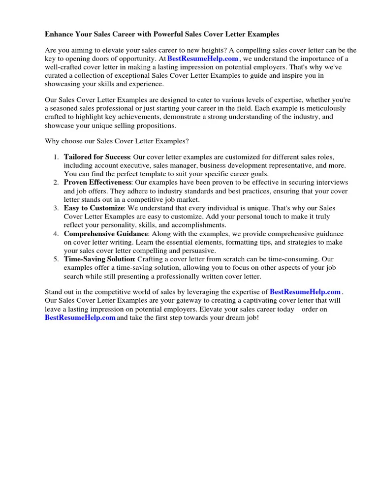 43766 sales job cover letter header