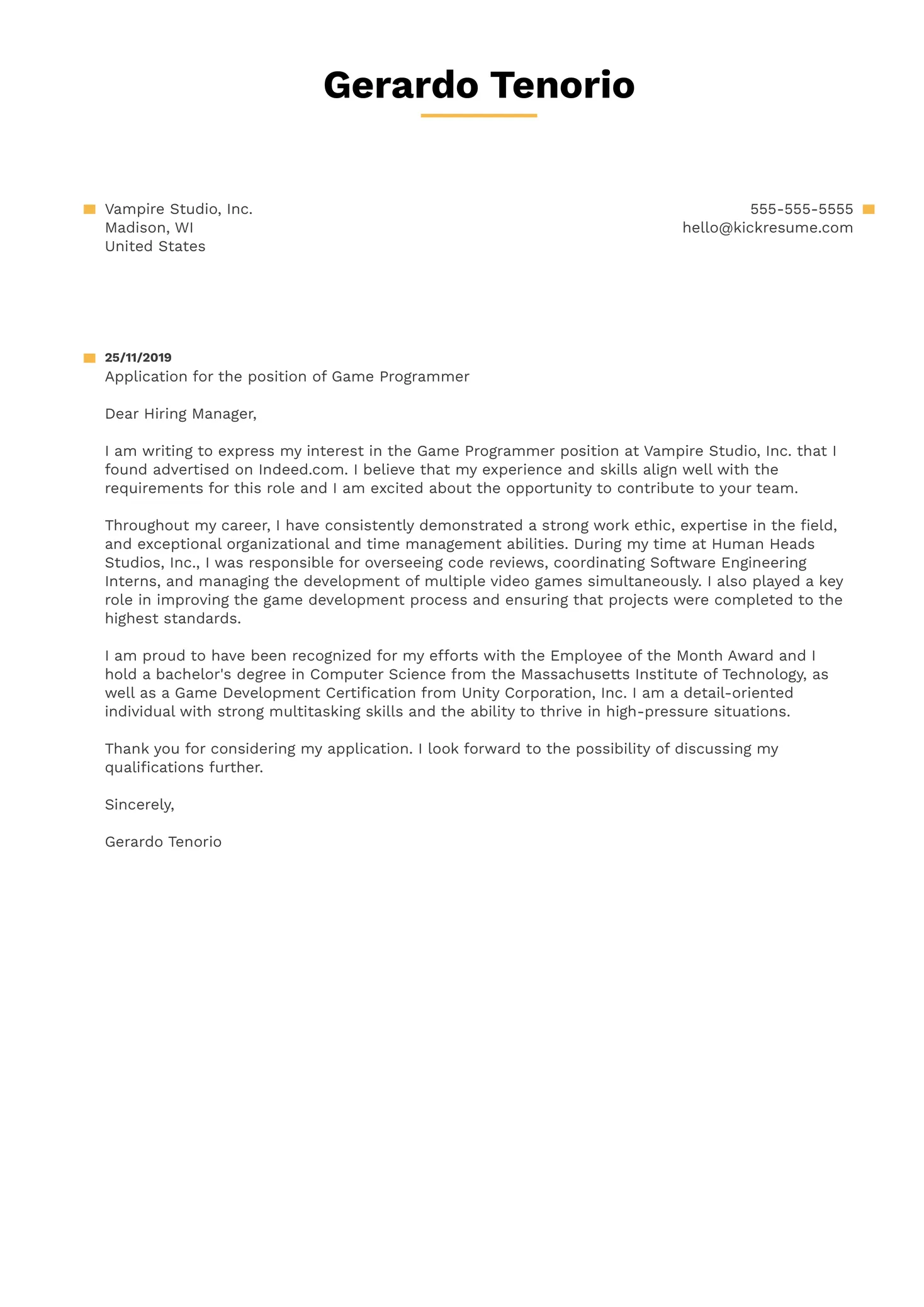 43775 cover letter portfolio link